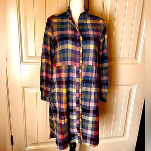 Gap Shirt Dress long sleeves multicolored 100% cotton girls size XXL